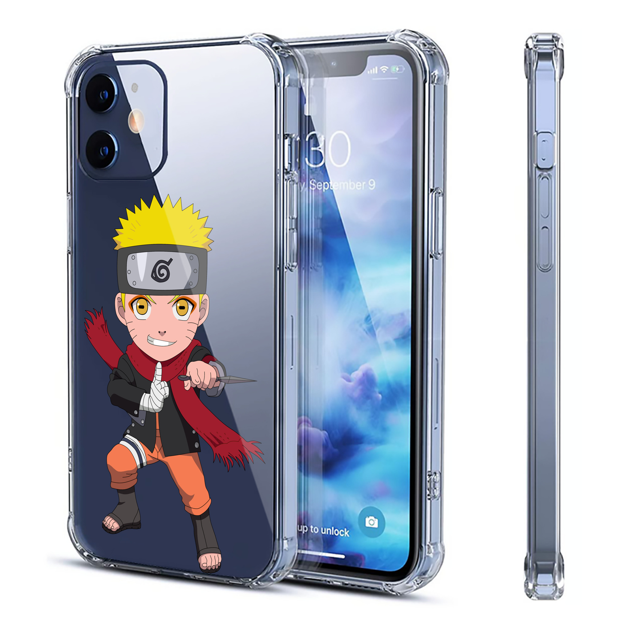 （画像用） NARUTO -ナルト- うずまき ナルト Uzumaki Naruto 【iPhone 12シリーズ対応】透明スマホケース（クリアソフトケース）